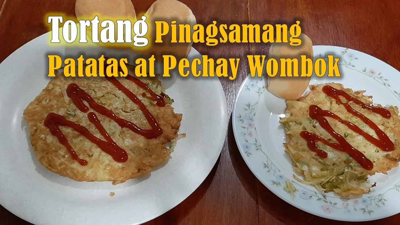 Tortang Pinagsamang Patatas at Pechay Wombok