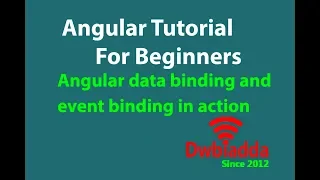 Angular data binding and event binding in action Angular tutorial
