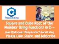 Square and Cube Root of the Number Using Functions in C