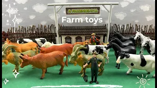 BLUE TRACTOR TRANSPORTING THE ANIMALS / TRATOR AZUL TRANSPORTANDO OS ANIMAIS