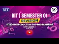 BIT Semester 01 Revision Introduction to Programming Day 1 Lesson 1 12