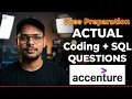 Actual Accenture Coding Questions Asked Accenture Coding SQL Solution Previous Year Preparation