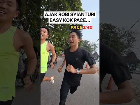 TIMBOI AJAK ROBI SYIANTURI EASY RUN, KOK PACE NYA 3:40 ?! 😭🤣