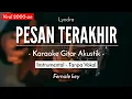Download Lagu Pesan Terakhir (Karaoke Akustik) - Lyodra (HQ Backing Track)