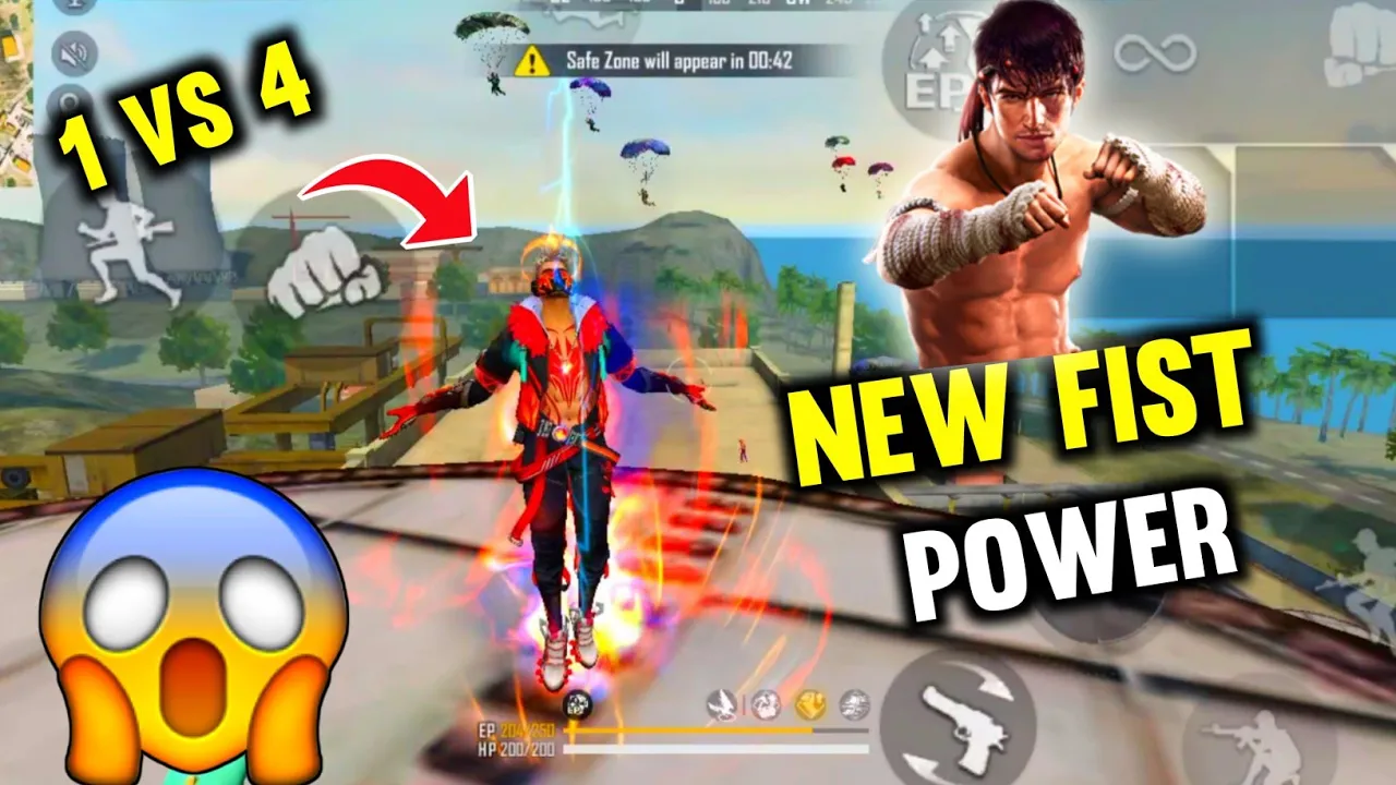 New Fist Skin Challange in Whole Map 😨 | New Rampage Fist Skin Power 😲