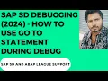 SAP SD ABAP DEBUGGING How to use go to statement