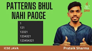 Patterns in Java Computer Class 10 ICSE ISC Java Programming