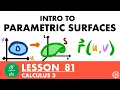 Intro to Parametric Surfaces Calculus 3 Lesson 81 - JK Math
