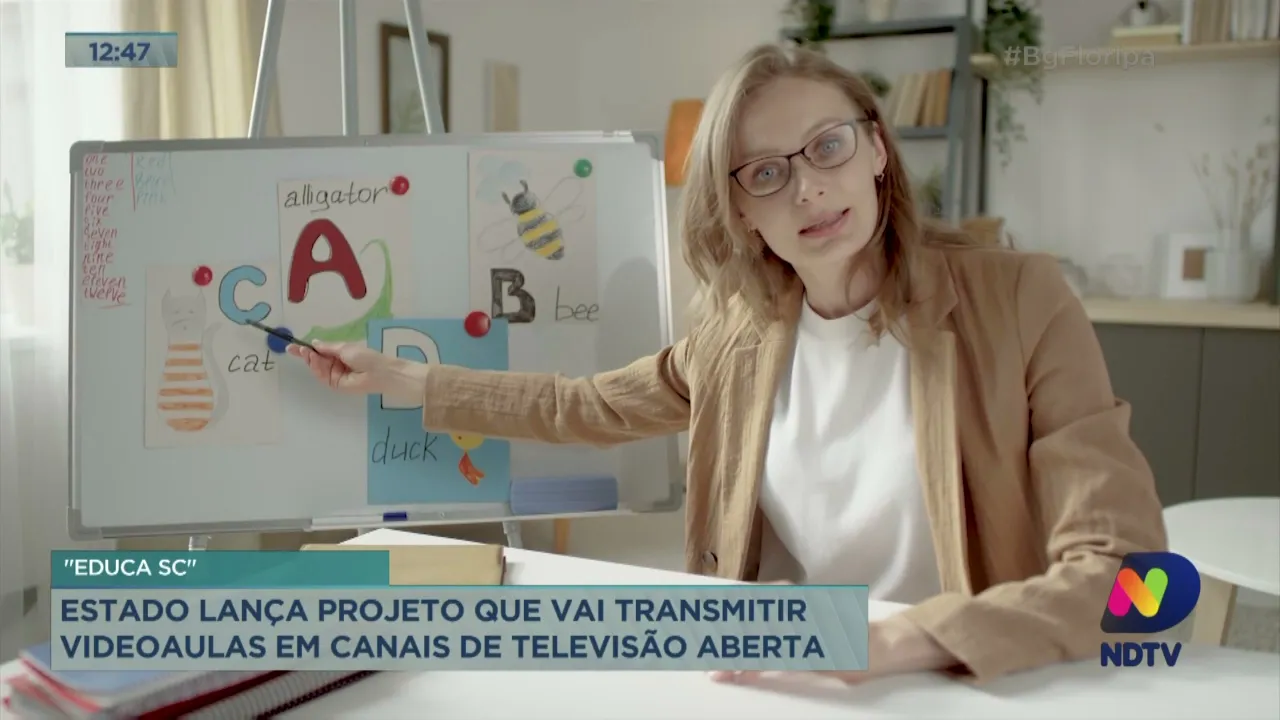 Educa SC: Estado lança projeto que vai transmitir videoaulas em canais de televisão aberta