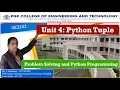 Python Tuple - GE3151 Problem Solving and Python Programming