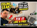 How to Repair a Water-Damaged Ceiling Drywall Patch Spray Knockdown Texture Step-by-Step