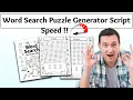 The Best and Fastest Script for Creating Word Search Puzzle Books on Amazon Kindle