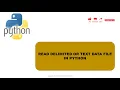 How to import a delimited text file in Python