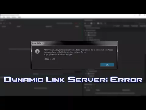 Download MP3 Adobe Media Encoder CC 2015 | Dynamic Link Server | Sloved!!!