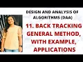 Back Tracking - General Method Example Applications L-11 DAA