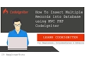 How to Insert Multiple Records into Database using PHP Codeigniter