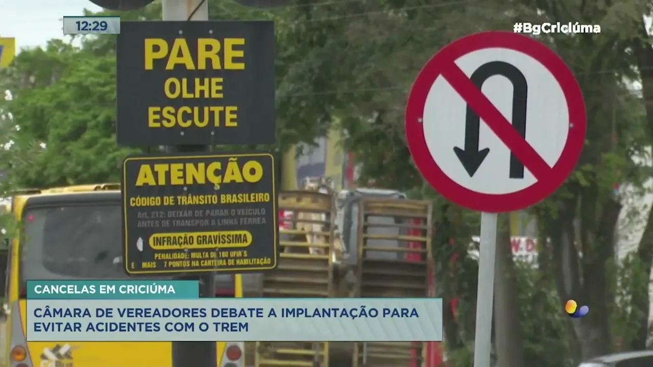 Câmara de Vereadores de Criciúma debate a implantação de cancelas para evitar acidentes com o trem