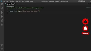 Python Program To Calculate Square Of Given Number