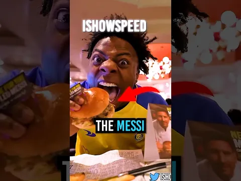 iShowSpeed Eats The Messi Burger! 😂 #ishowspeed #messi