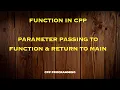 Parameter passing to function return to main