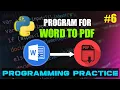 Python Program to Convert Docx to PDF Python Programming Practice Python Library