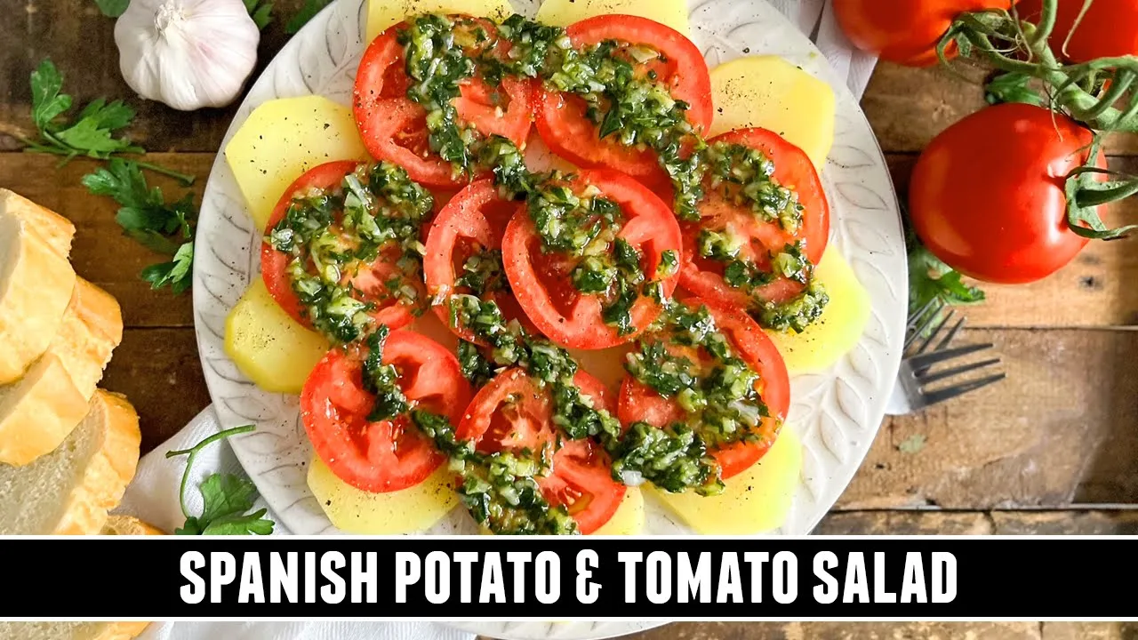 Spanish Potato & Tomato Salad   HEALTHY and Delicious Recipe