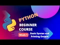 Python Learning Basic Syntax and Printing Output
