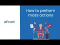 How to perform Mass Actions in eFront