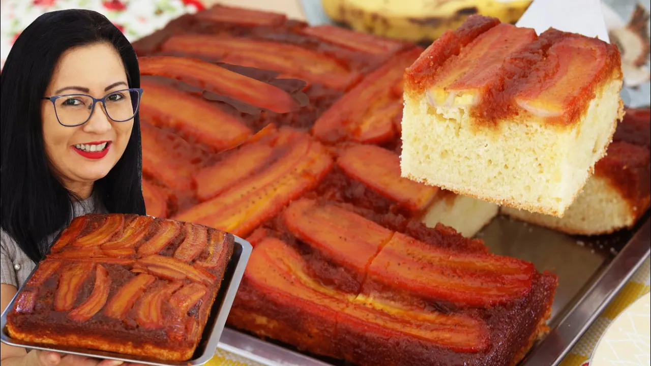 TORTA DE BANANA CREMOSA MAIS FÁCIL DO MUNDO - SUPER RÁPIDA E MARAVILHOSA!! - Isamara Amâncio