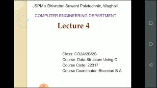 Chapter 2 Lecture 4 Bubble Sort