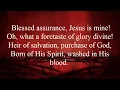 Blessed Assurance Christian Worship Song Lyrics! Had God Stirred You for OFFERING? 👇Description
