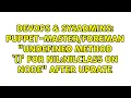 puppet - undefined method for nil NilClass on node after update
