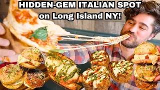 HIDDEN-GEM ITALIAN RESTAURANT in New York GIANT GARLIC KNOT SLIDERS Who s Hungry DEVOUR POWER