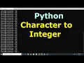 Python Convert Character to Integer