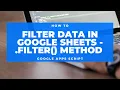 Google Apps Script - How to Filter Data