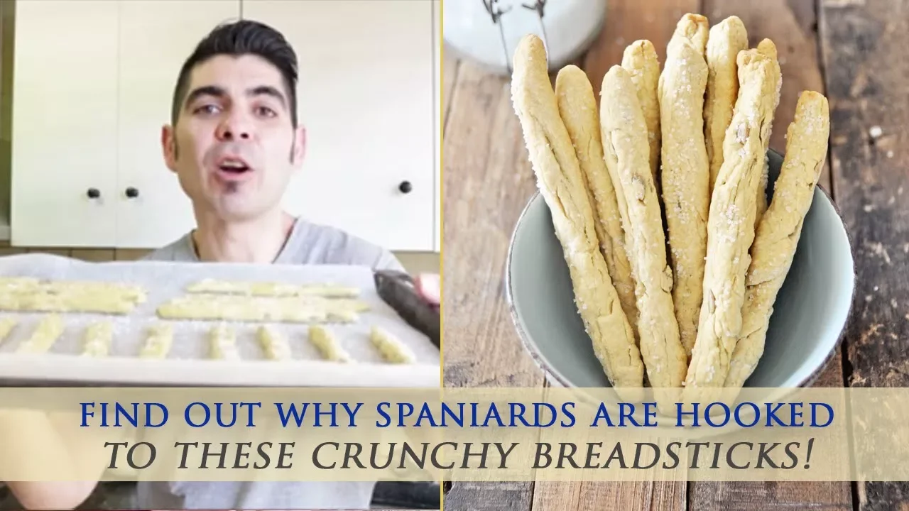 Crunchy Breadsticks with Sunflower Seeds - Rosquilletas de Pipas