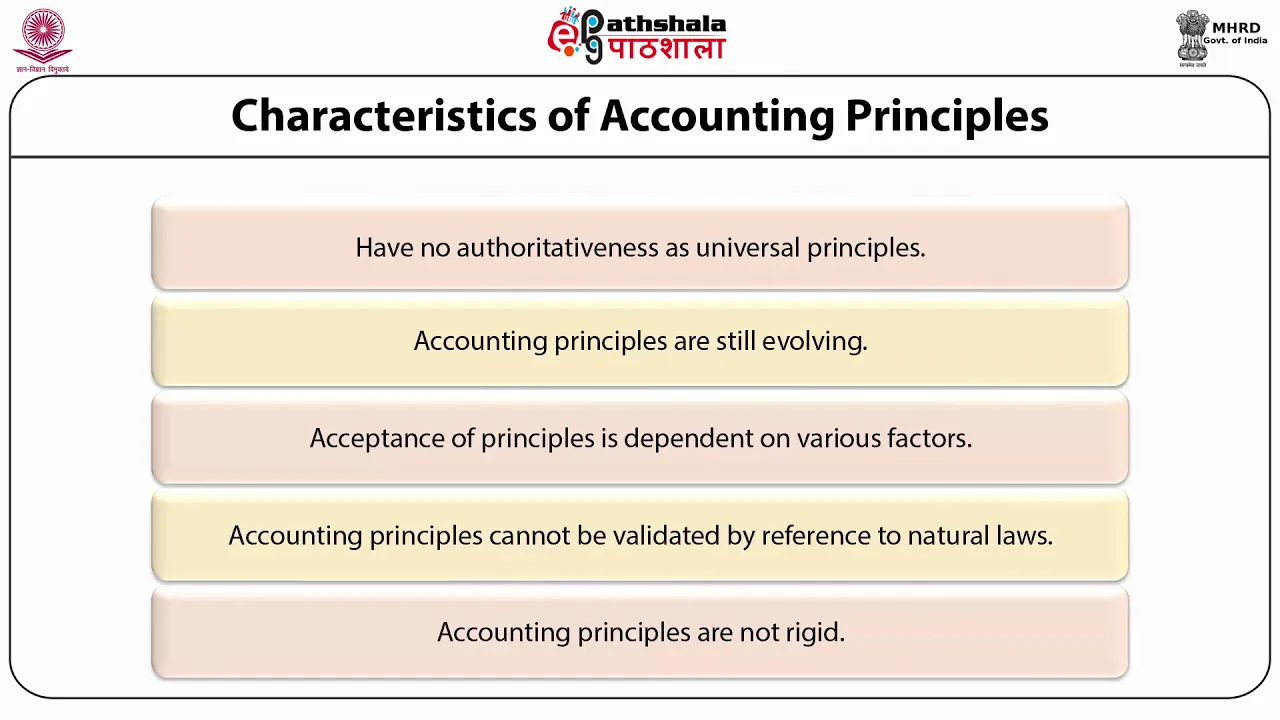 M-04.Accounting Principles: Characteristics of Accounting Principles, Difference between Accounting