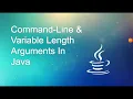 Command line Variable Length Arguments - Java