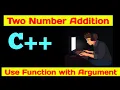 Addition of two numbers using function with Argument c program