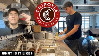 Chipotle Day In The Life behind the counter grill shift line DML prep