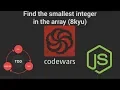 Codewars Find the smallest integer in the array 8 kyu TDD in JavaScript
