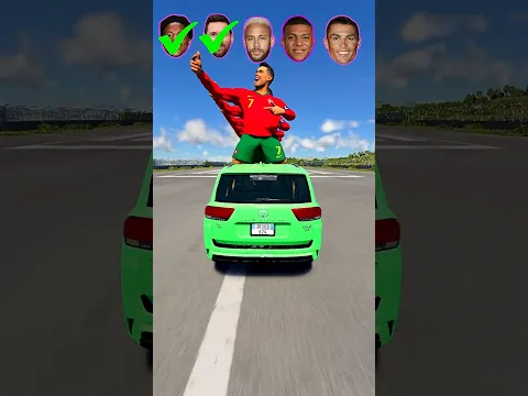 🤯 CR7 vs Neymar vs Mbappé vs Messi vs IShowSpeed 💥 | GIANT FATTY ROLANDO 😂 #beamngdrive