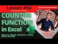 Lesson 54 COUNTIFS function in Excel How to use Data Filter in Excel FREE MS Excel Lessons
