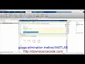 gauss elimination method MATLAB code