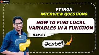 How to Find Local Variables in a Function Python Interview Questions in Telugu