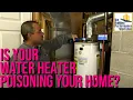 Testing Water Heater Spillage Backdrafting Combustion Fumes from Natural Draft DHW