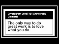 Cryptogram Level 101 Letters and Numbers