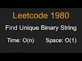 Find Unique Binary String - Leetcode 1980