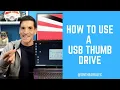 How to use and eject a USB Key Thumb drive flash drive on a Windows 10 PC
