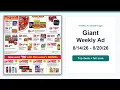 Giant Weekly Ad 26 - 26 Top 10 Deals